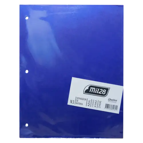 SEPARADOR DE CARTULINA N3 AZUL MIL28