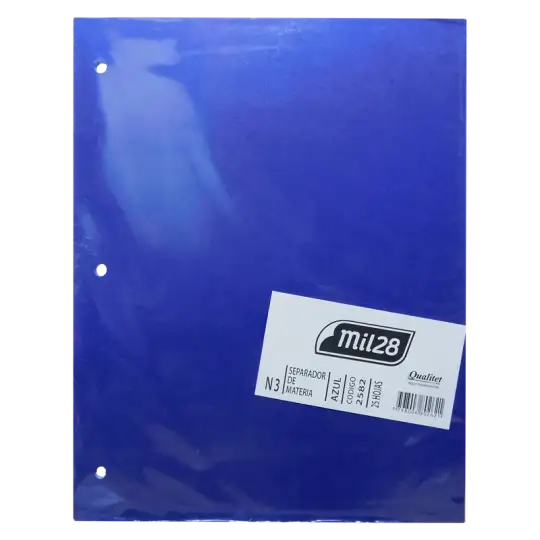 SEPARADOR DE CARTULINA N3 AZUL MIL28