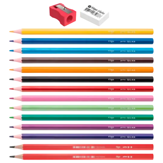 LAPICES DE COLORES PINTO X12+2HB GAMER FILGO