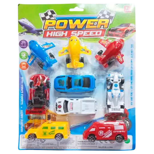 SET DE VEHICULOS A PULL BACK