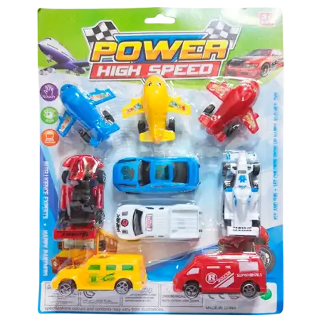 SET DE VEHICULOS A PULL BACK