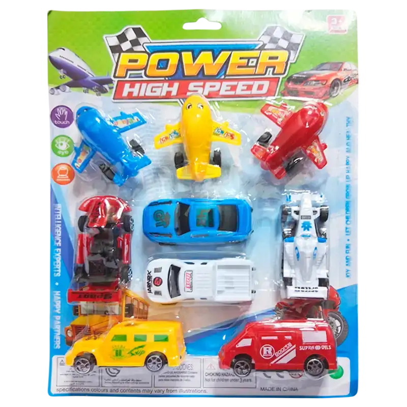 SET DE VEHICULOS A PULL BACK