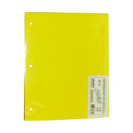 SEPARADOR DE CARTULINA N3 SURTIDO X10HJS MIL28