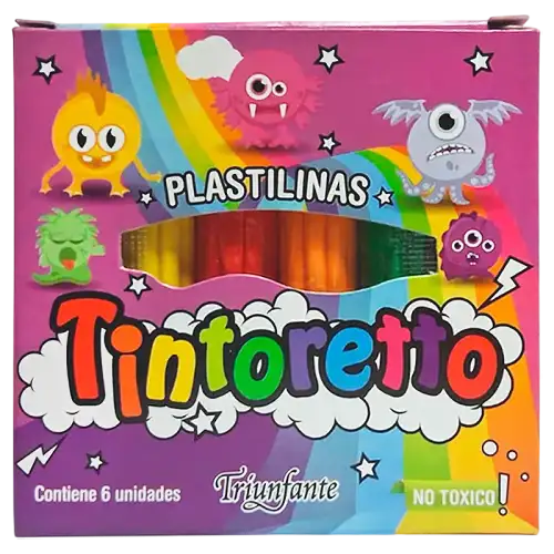 PLASTILINA BARRITA X6 SURTIDA TINTORETTO