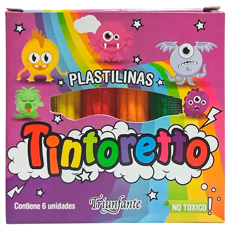 PLASTILINA BARRITA X6 SURTIDA TINTORETTO
