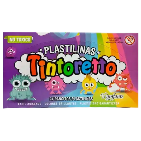 PLASTILINA BARRITA X24 ROJO FUEGO TINTORETTO