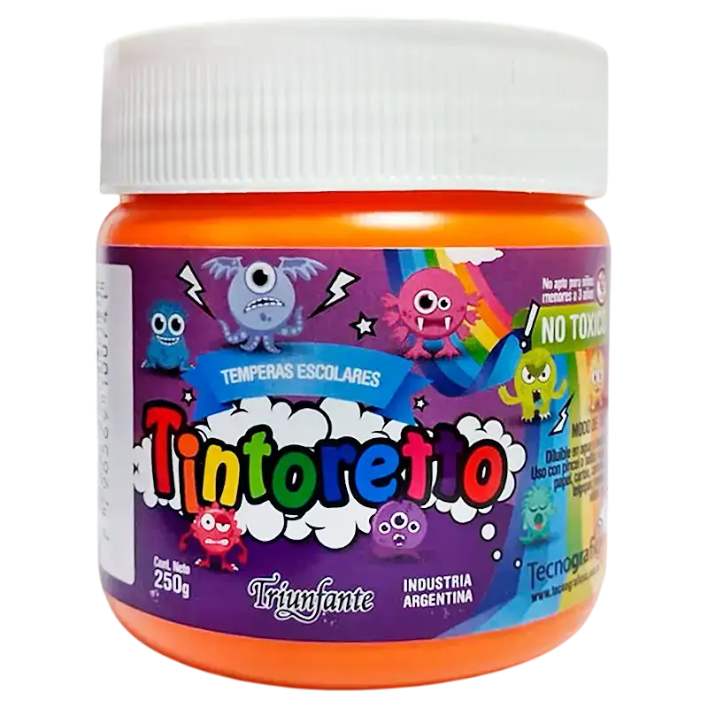 TEMPERA POTE 250 G NARANJA TINTORETTO