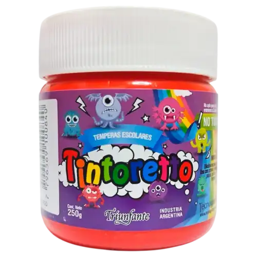 TEMPERA POTE 250G ROJO FUEGO TINTORETTO