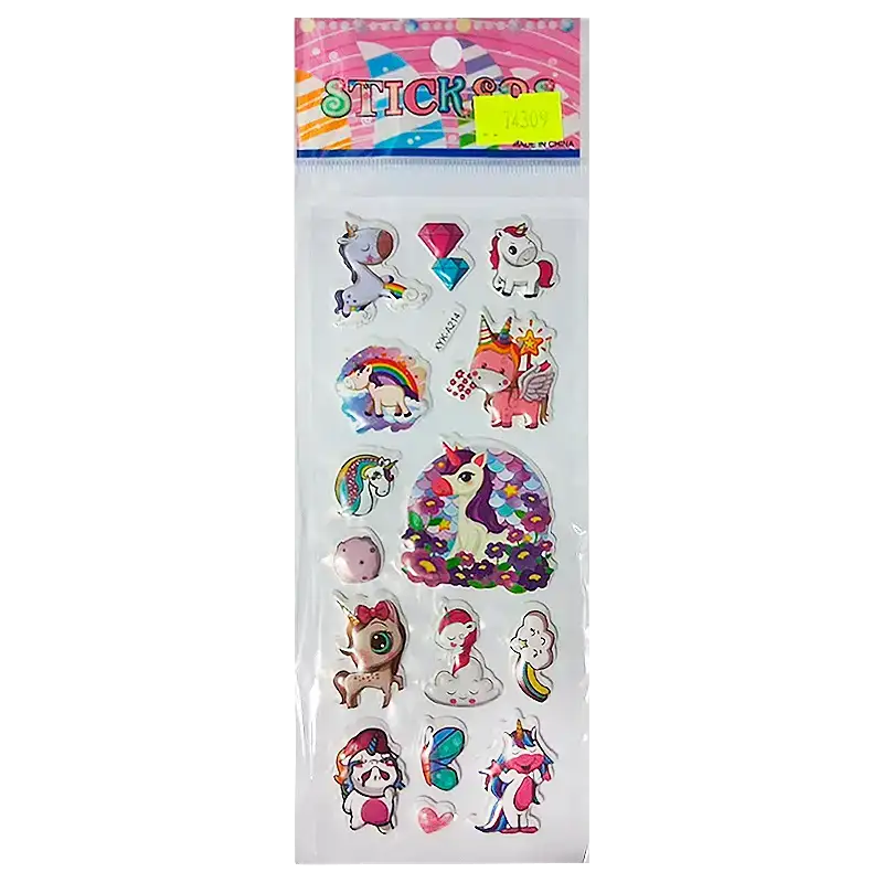 STICKER POP UP UNICORNIO