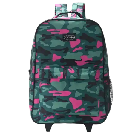 MOCHILA CARRO GOODPANT CAMUFLADO FUCSIA 17PULG."