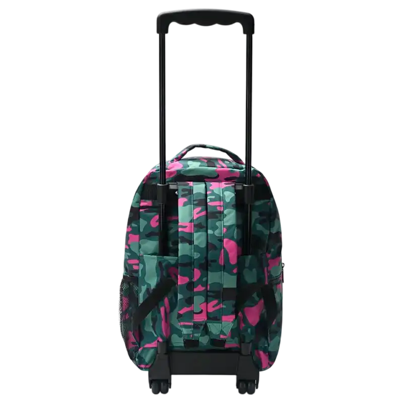 MOCHILA CARRO GOODPANT CAMUFLADO FUCSIA 17PULG."